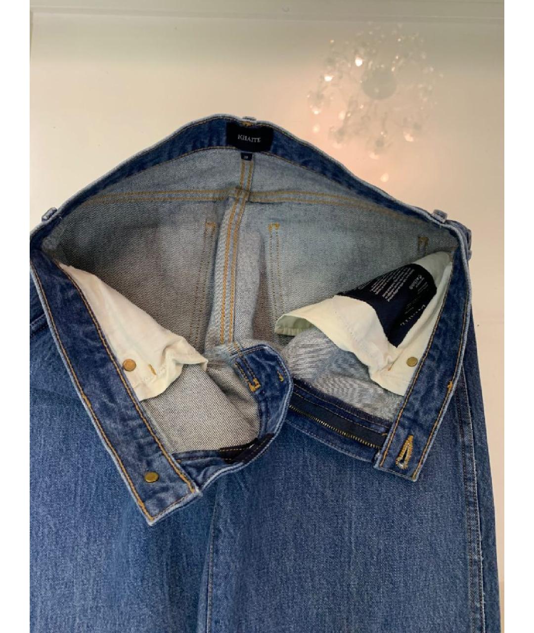 KHAITE Синие хлопковые прямые джинсы, фото 6