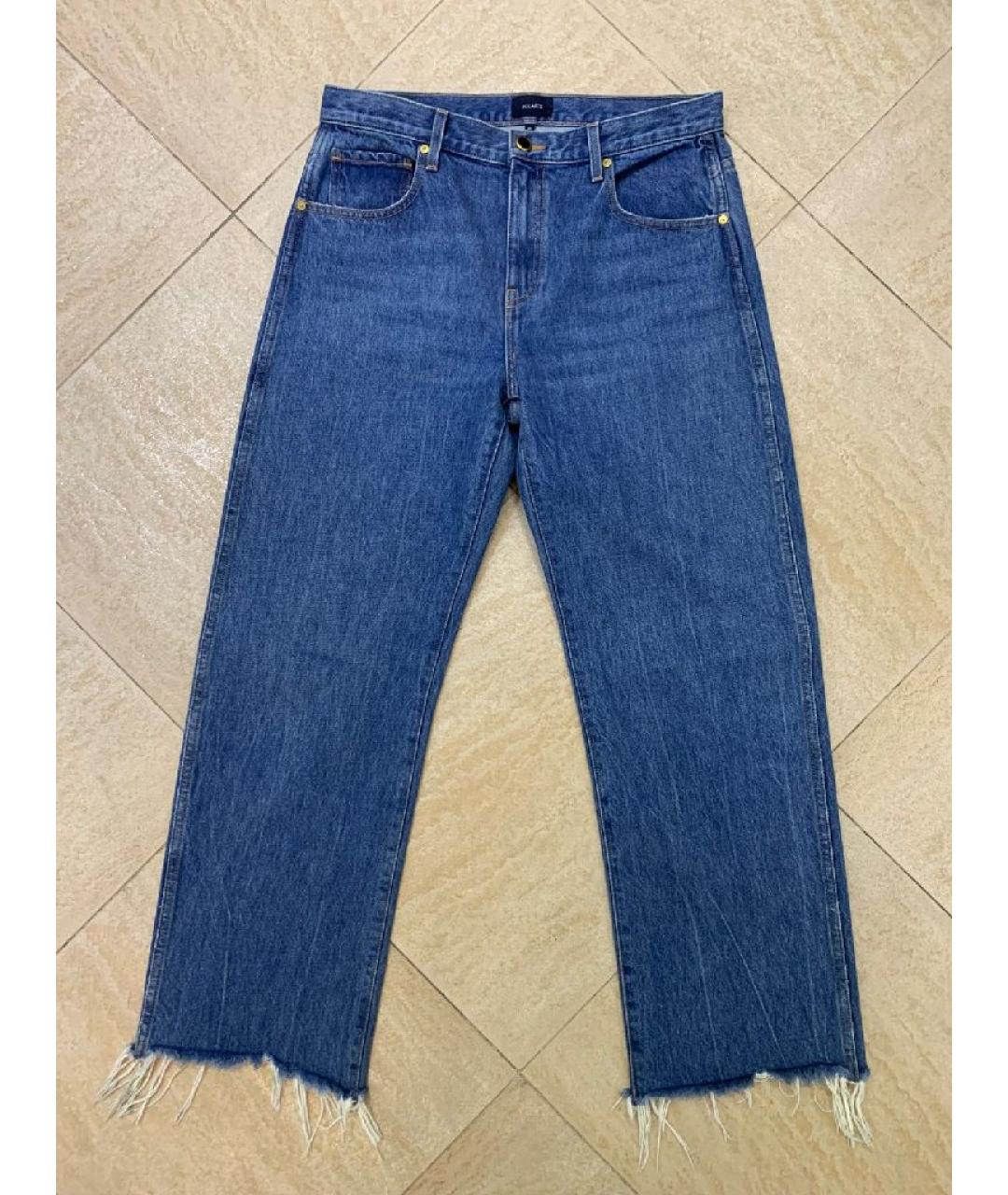KHAITE Синие хлопковые прямые джинсы, фото 2