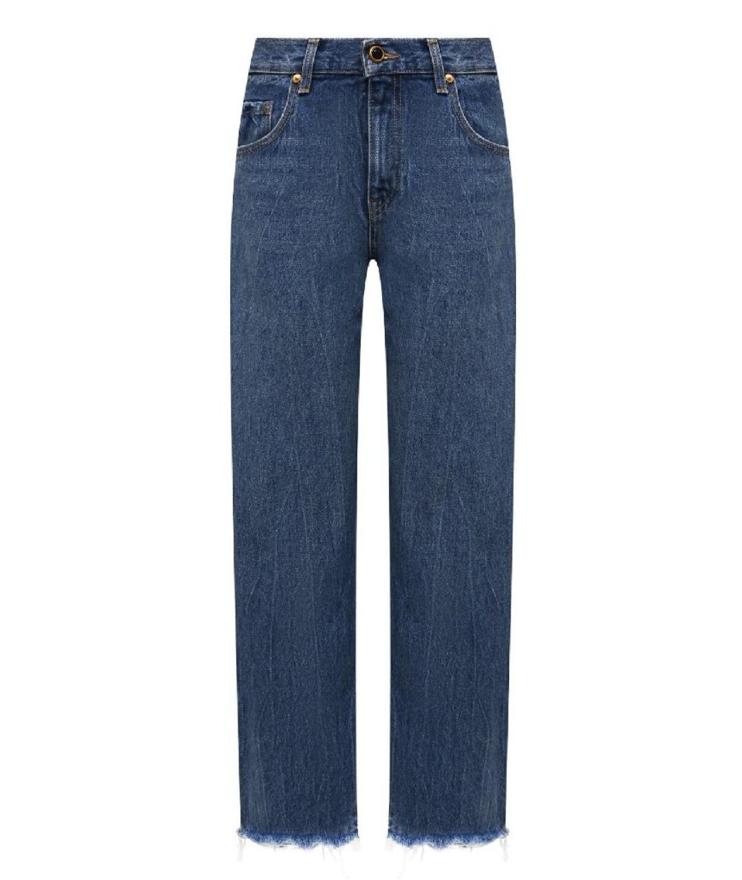 KHAITE Синие хлопковые прямые джинсы, фото 9