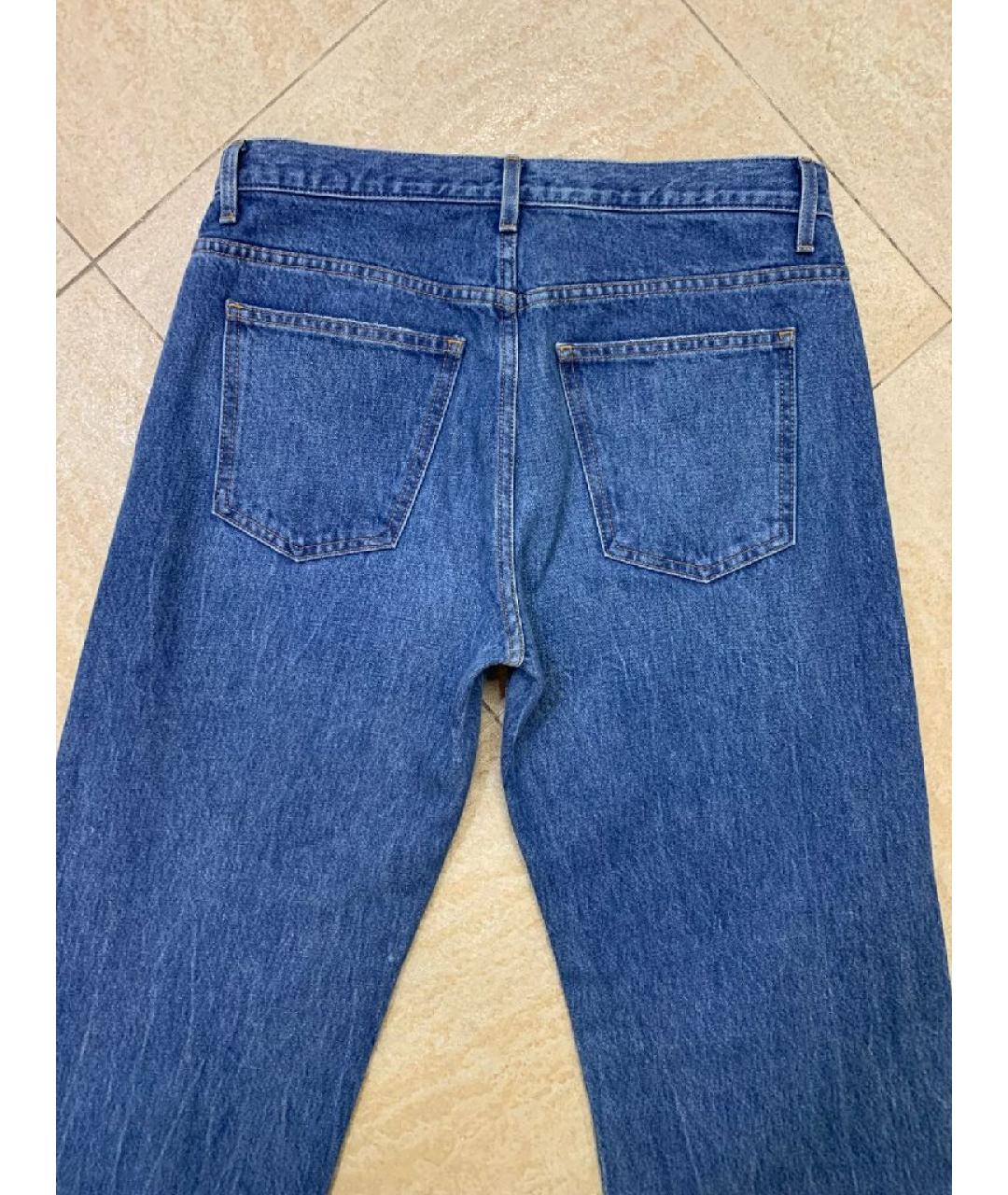 KHAITE Синие хлопковые прямые джинсы, фото 5