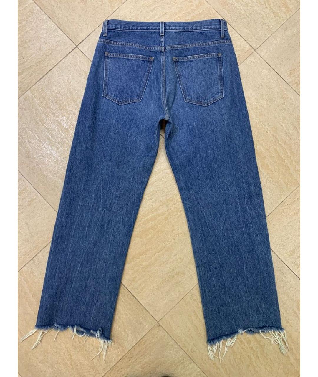 KHAITE Синие хлопковые прямые джинсы, фото 3