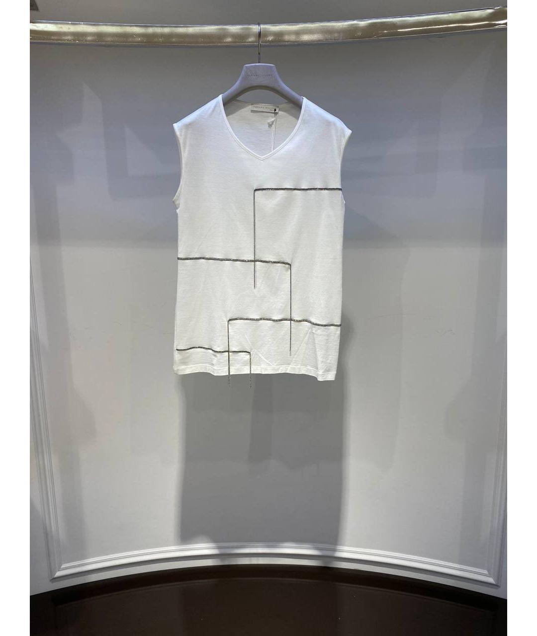 FABIANA FILIPPI Белая хлопковая майка, фото 4