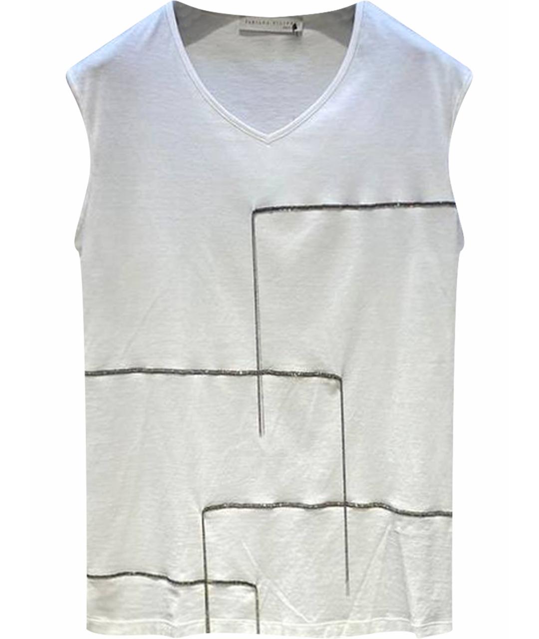 FABIANA FILIPPI Белая хлопковая майка, фото 1