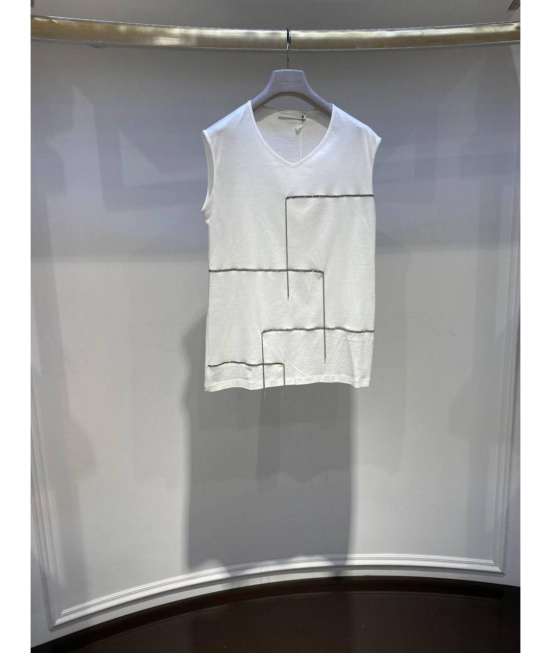 FABIANA FILIPPI Белая хлопковая майка, фото 2