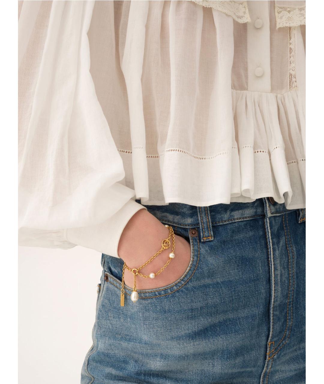 CHLOE Золотой латунный браслет, фото 2