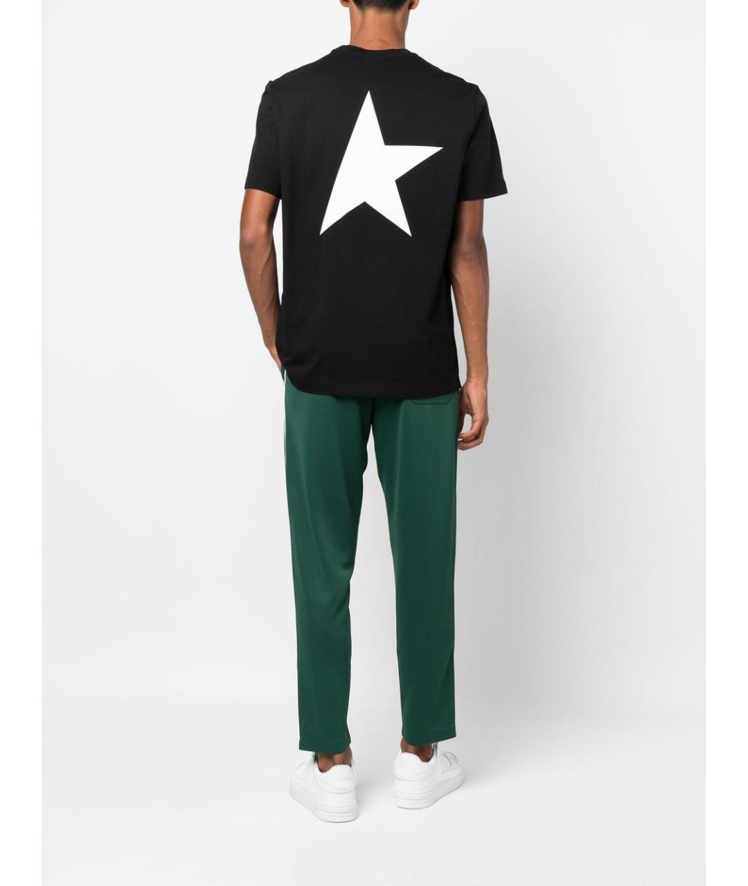 GOLDEN GOOSE DELUXE BRAND Черная хлопковая футболка, фото 3