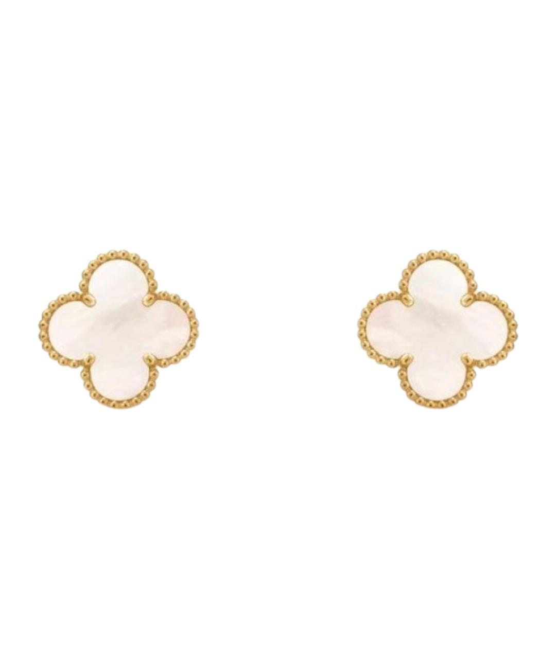 VAN CLEEF & ARPELS Белые серьги из желтого золота, фото 1