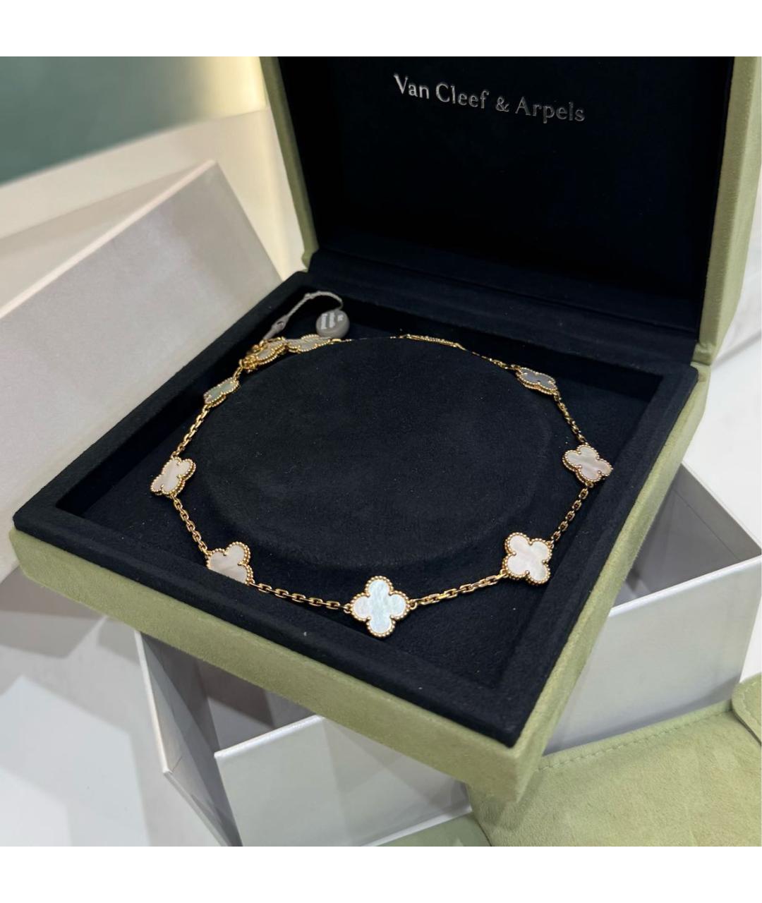 VAN CLEEF & ARPELS Белое колье из желтого золота, фото 4