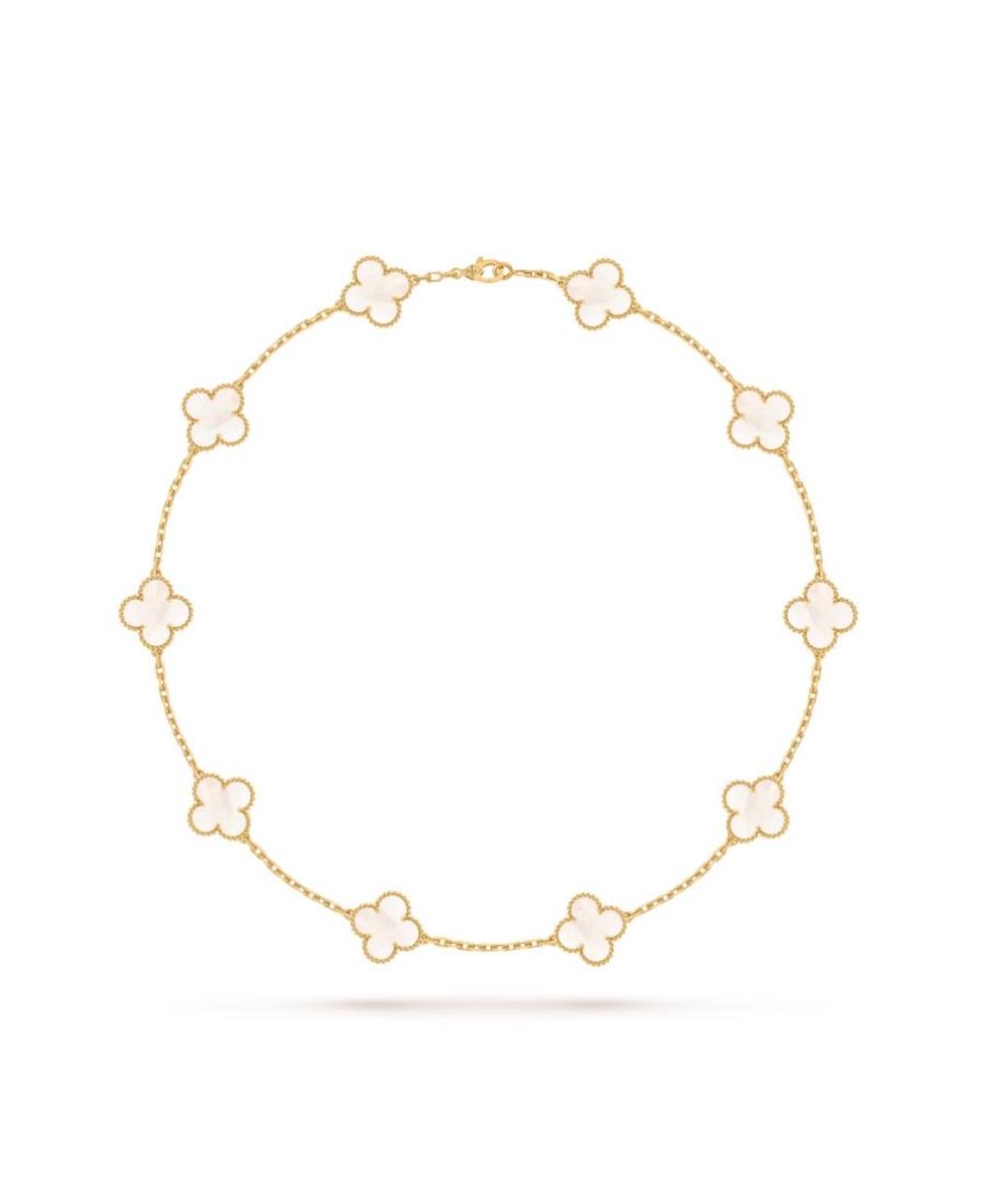 VAN CLEEF & ARPELS Белое колье из желтого золота, фото 6