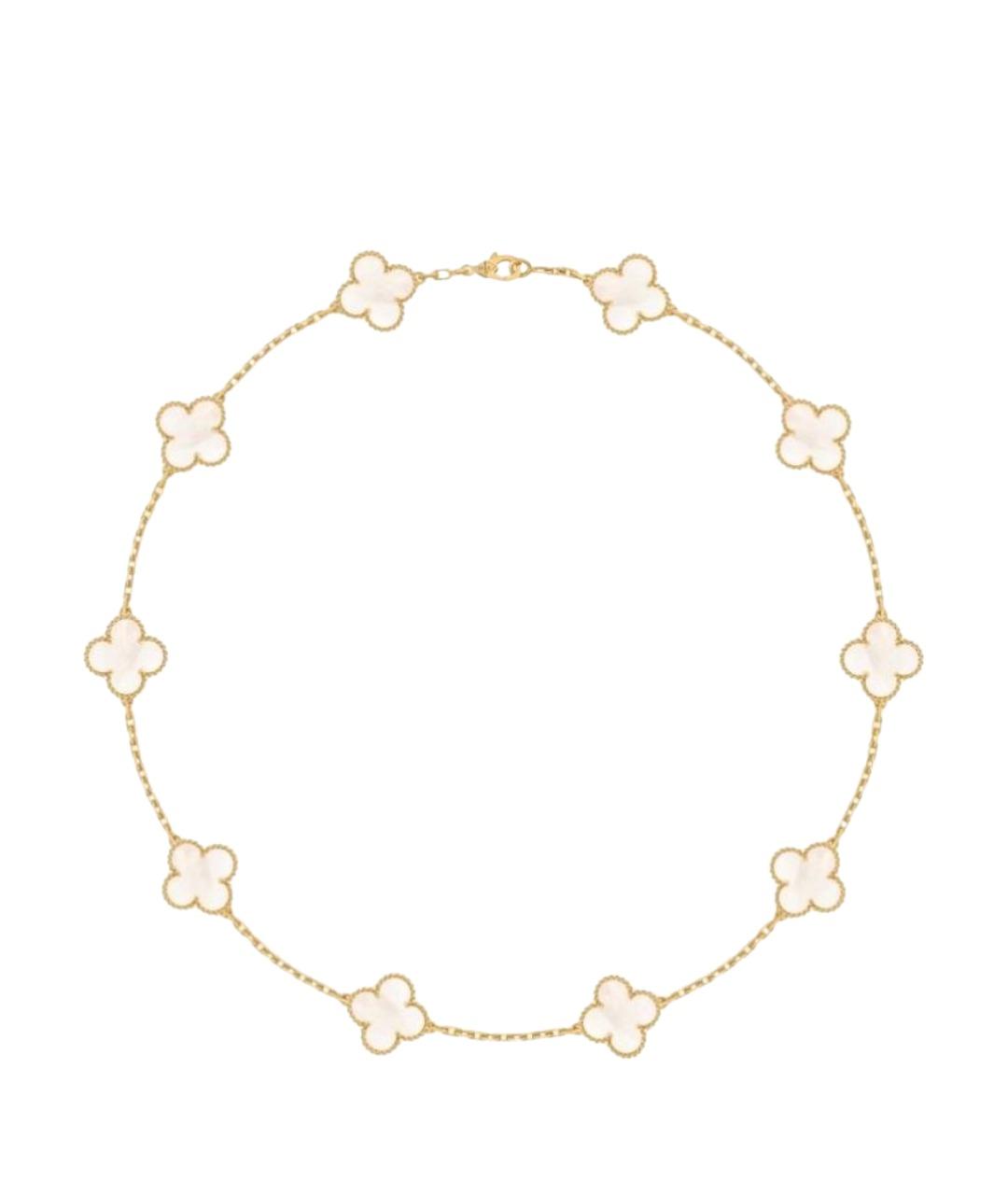 VAN CLEEF & ARPELS Белое колье из желтого золота, фото 1