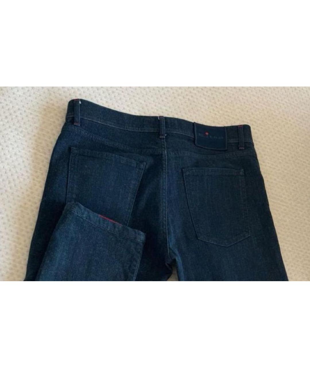 KITON Темно-синие прямые джинсы, фото 2