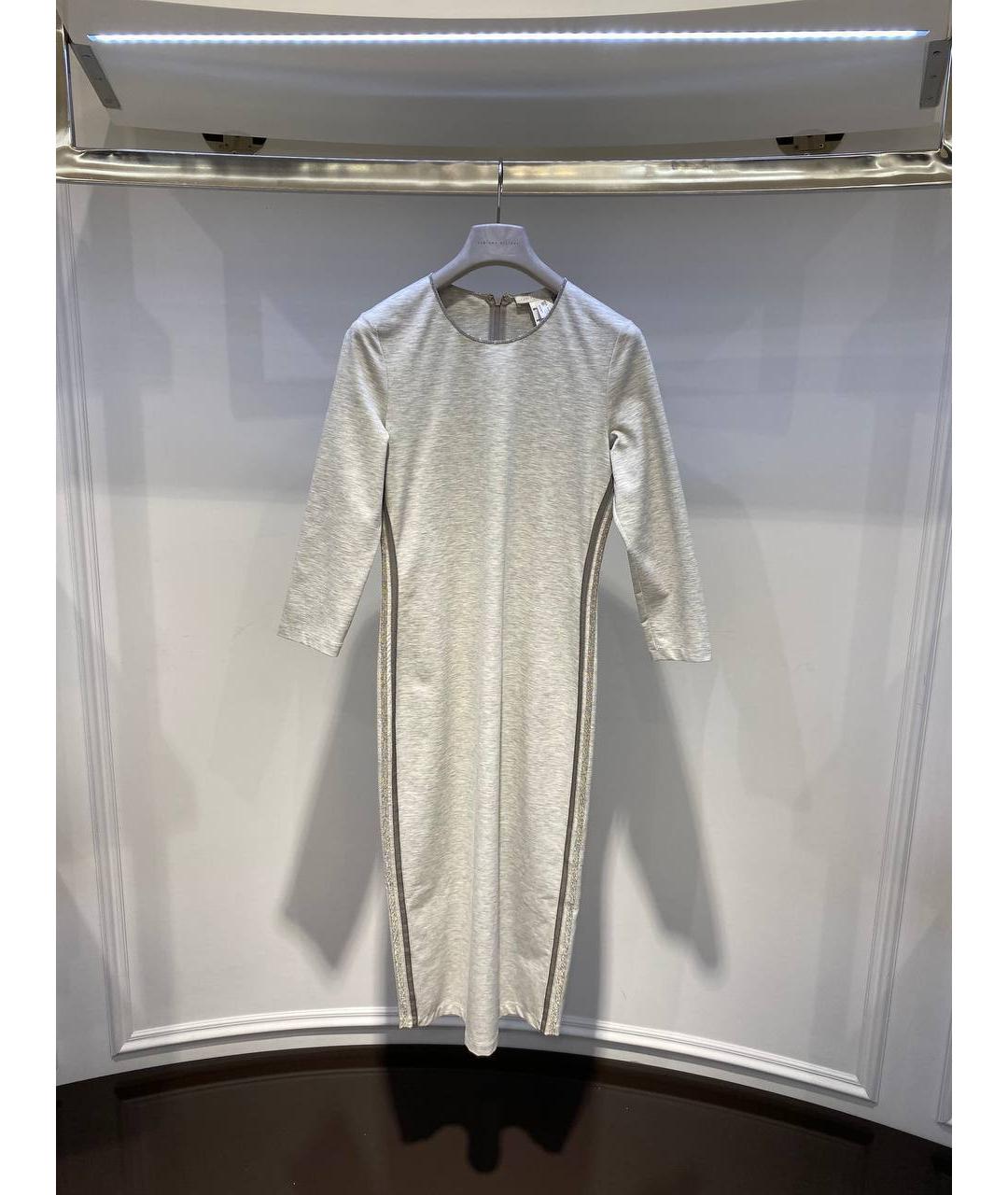 FABIANA FILIPPI Серое хлопковое платье, фото 4