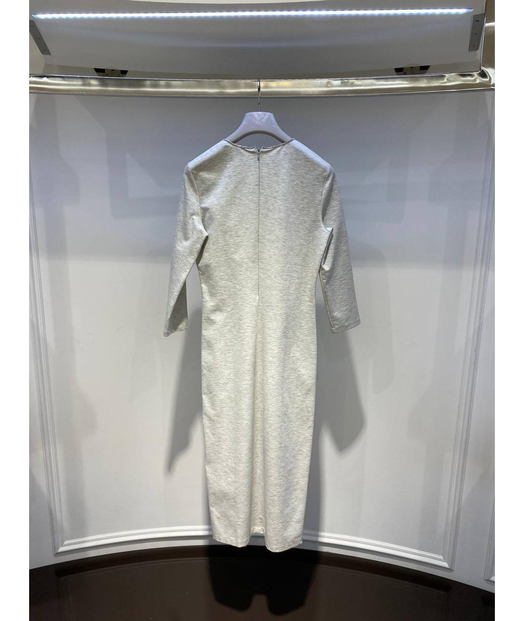 FABIANA FILIPPI Серое хлопковое платье, фото 3