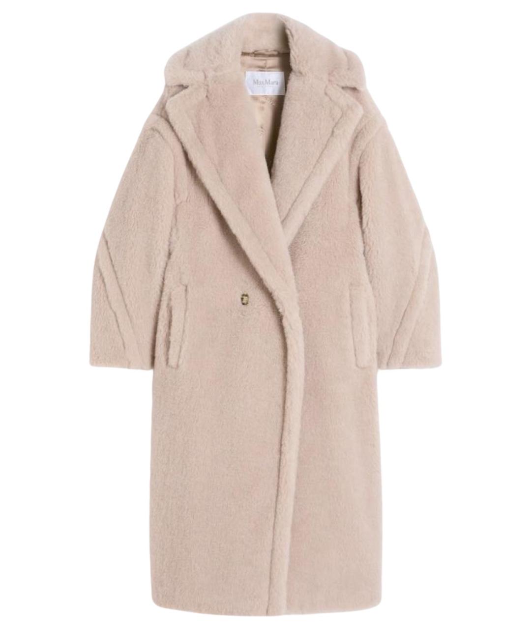 MAX MARA Бежевая шерстяная шуба, фото 1