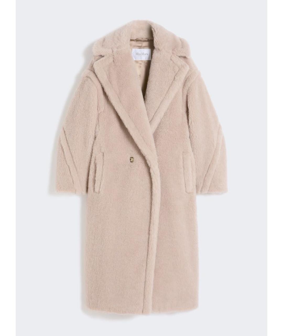 MAX MARA Бежевая шерстяная шуба, фото 4