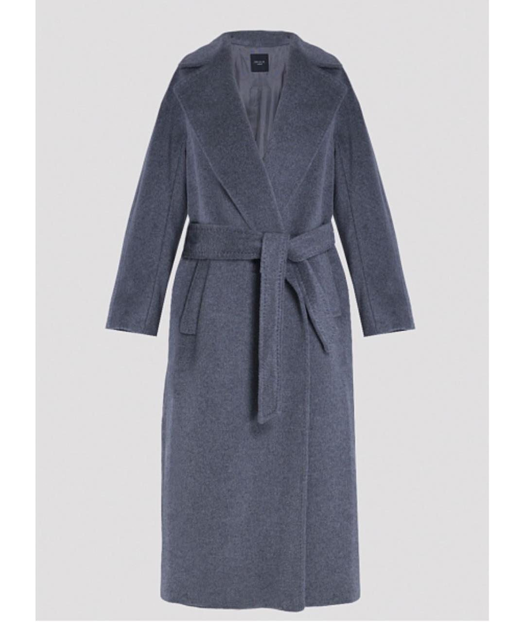 WEEKEND MAX MARA Серое шерстяное пальто, фото 5