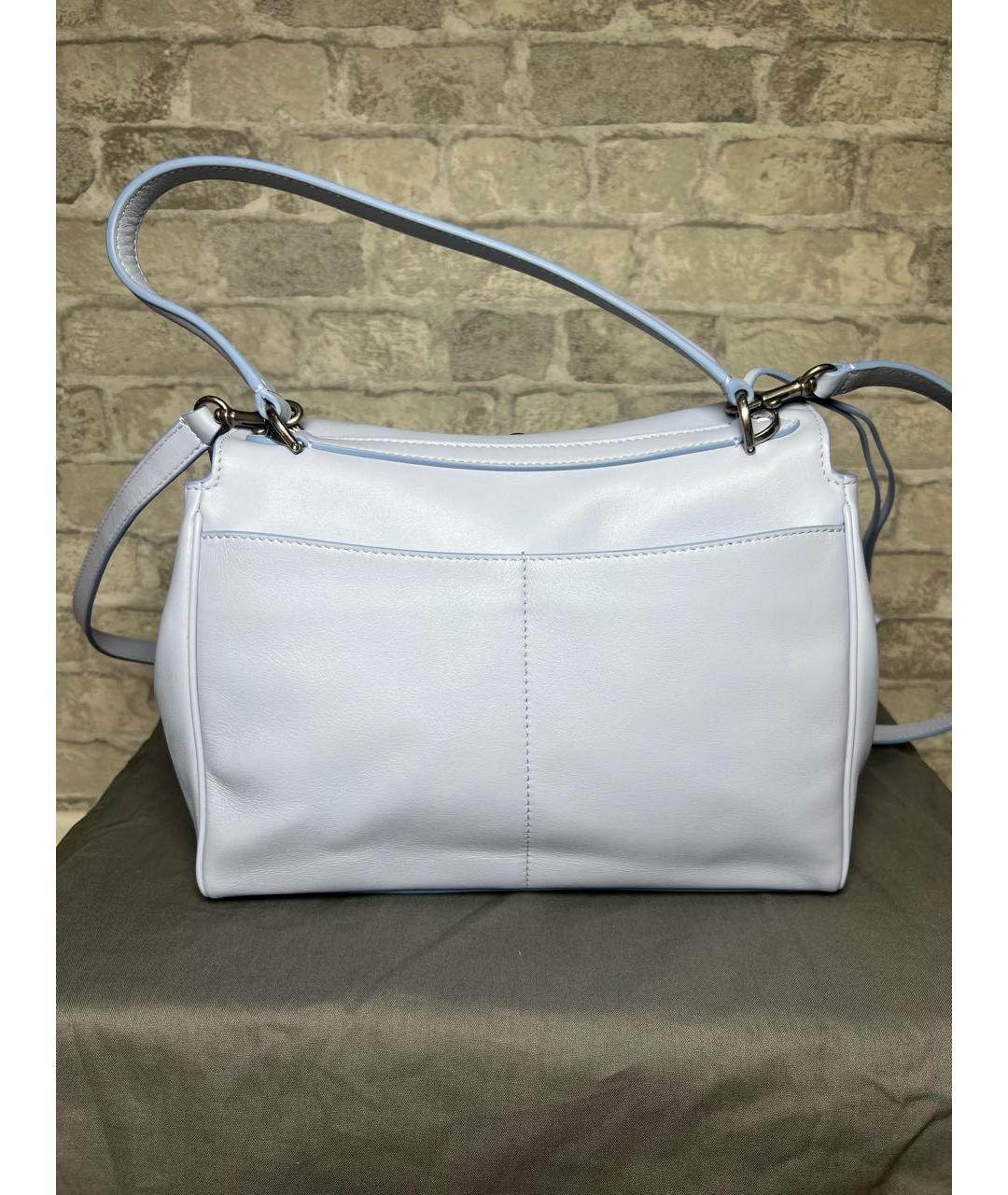 BALENCIAGA Голубая кожаная сумка с короткими ручками, фото 3