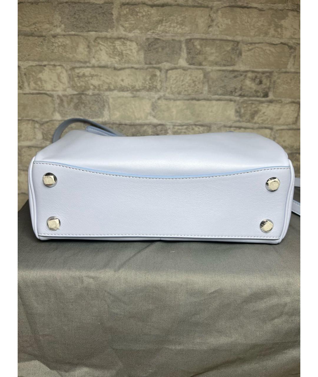 BALENCIAGA Голубая кожаная сумка с короткими ручками, фото 6