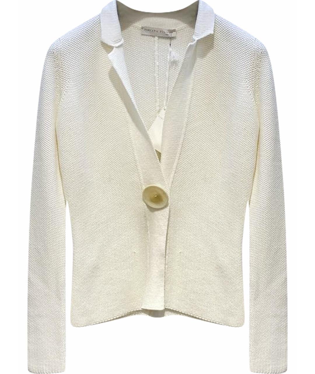 FABIANA FILIPPI Белый хлопковый жакет/пиджак, фото 1