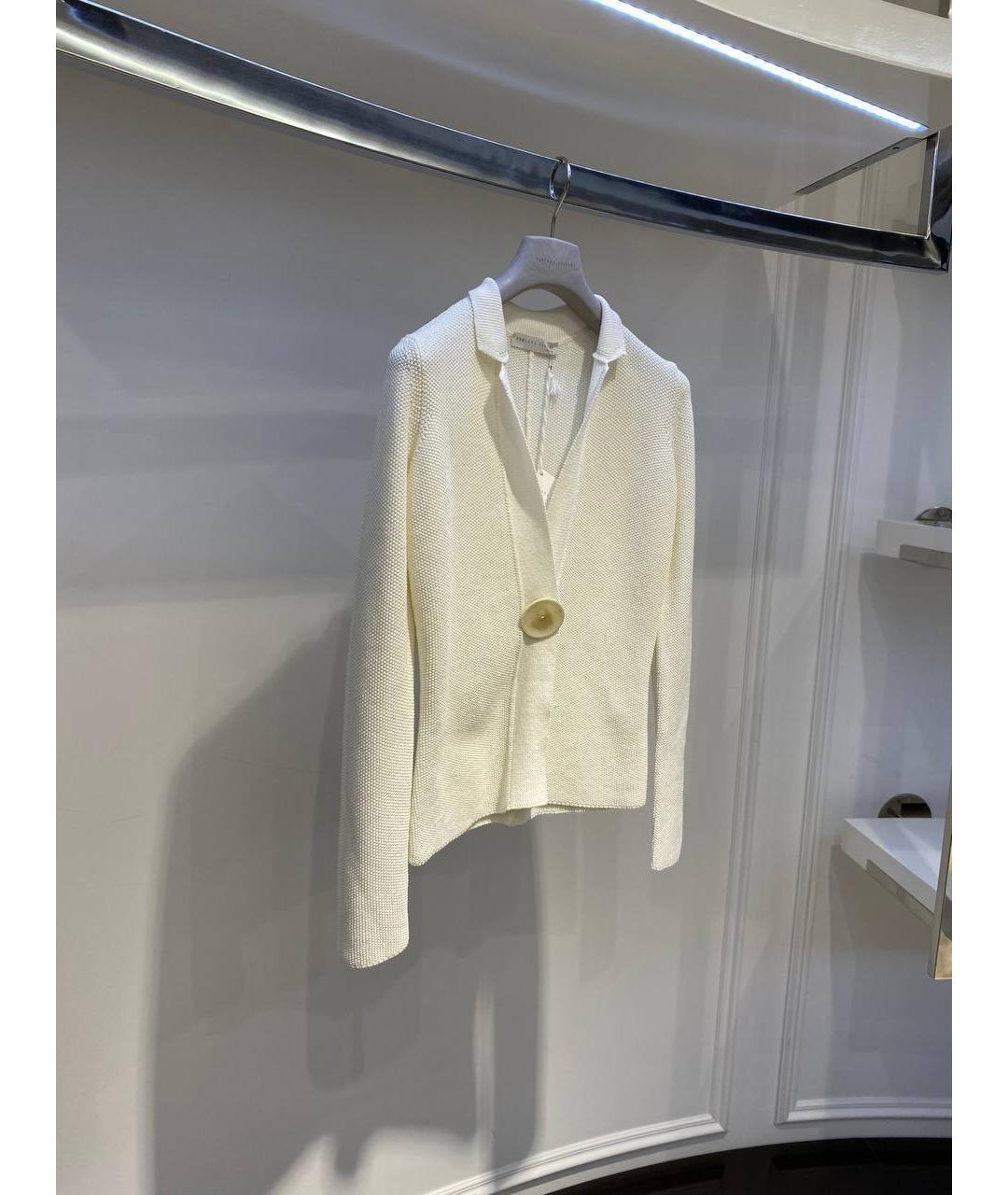 FABIANA FILIPPI Белый хлопковый жакет/пиджак, фото 2