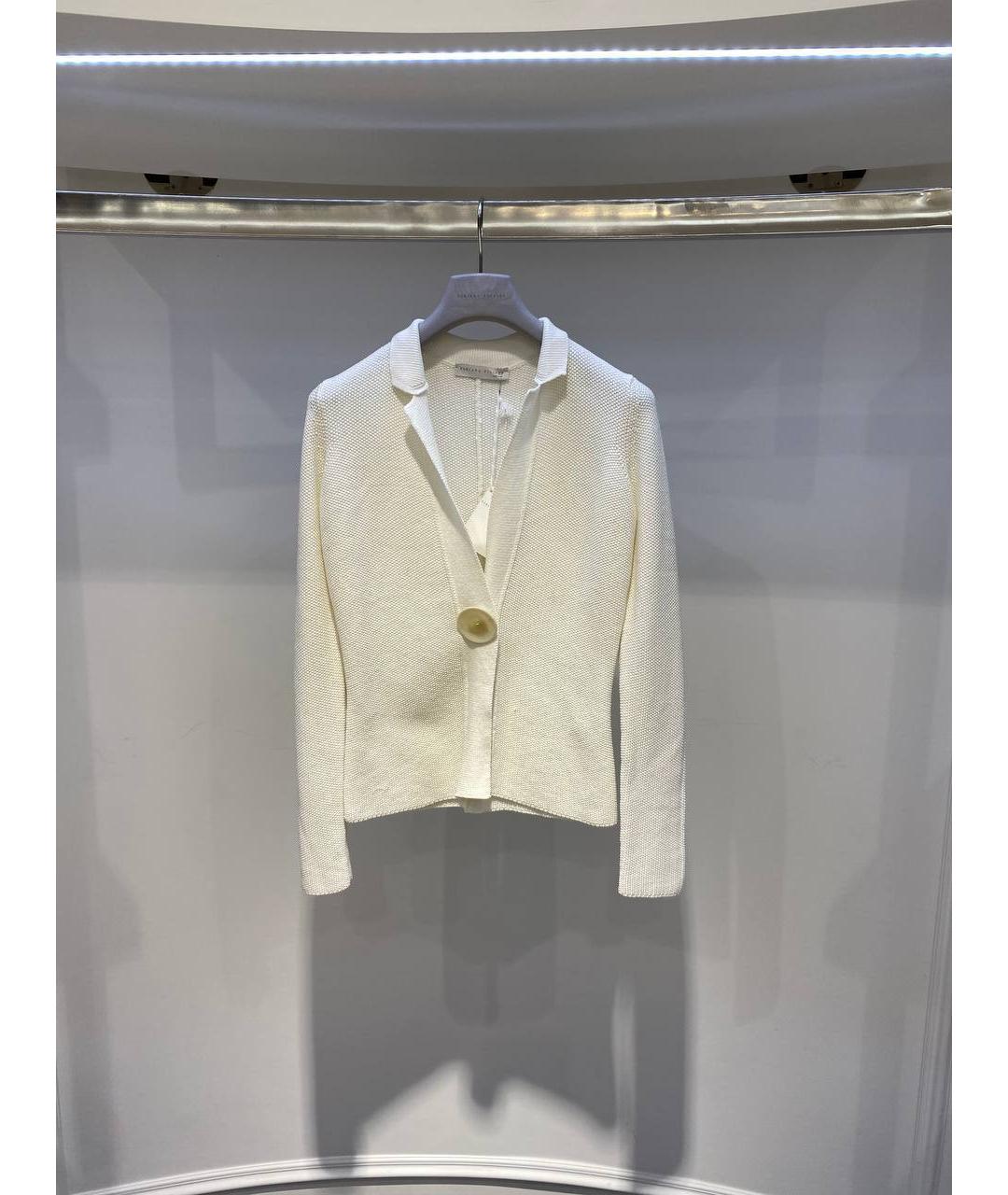 FABIANA FILIPPI Белый хлопковый жакет/пиджак, фото 4