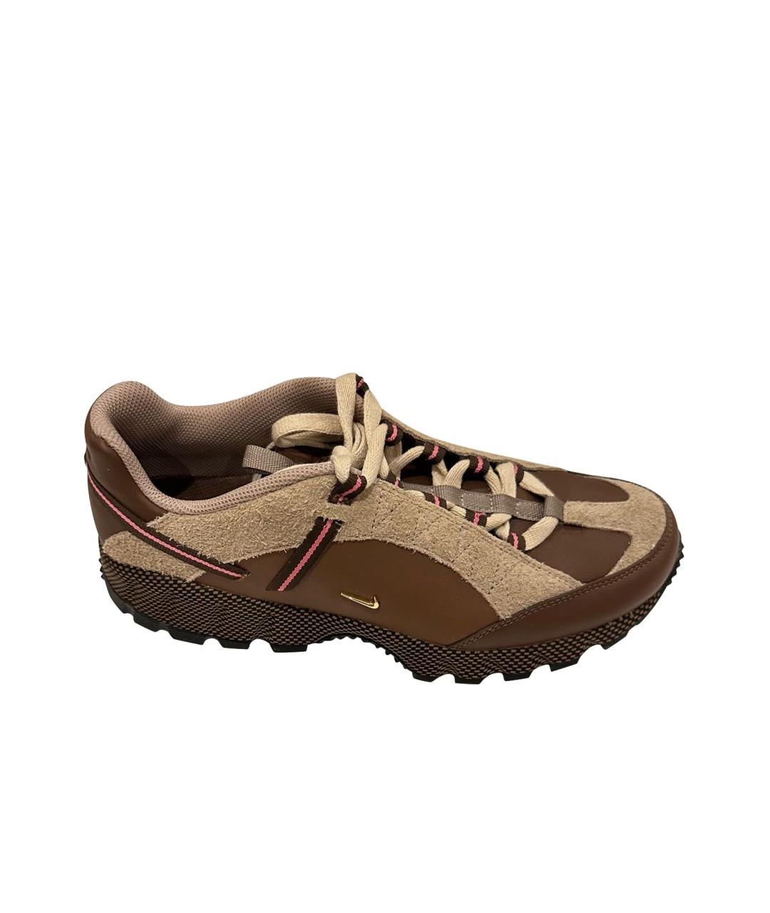 JACQUEMUS Коричневые кожаные кроссовки, фото 1