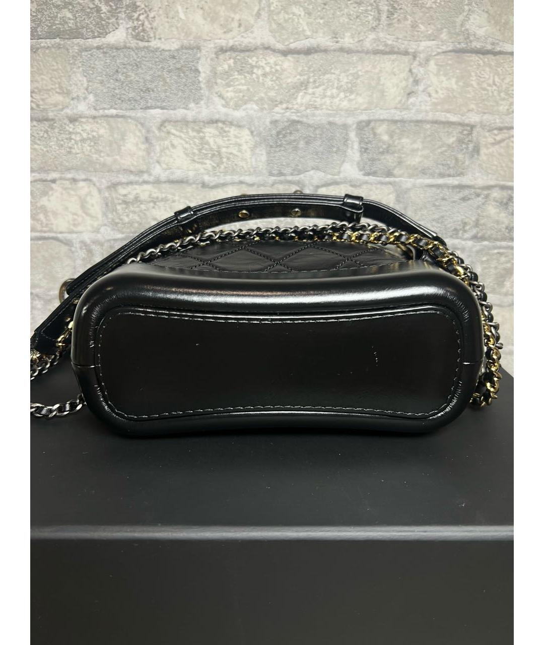 CHANEL Черная кожаная сумка через плечо, фото 6