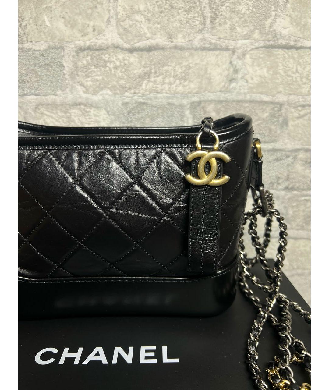 CHANEL Черная кожаная сумка через плечо, фото 3