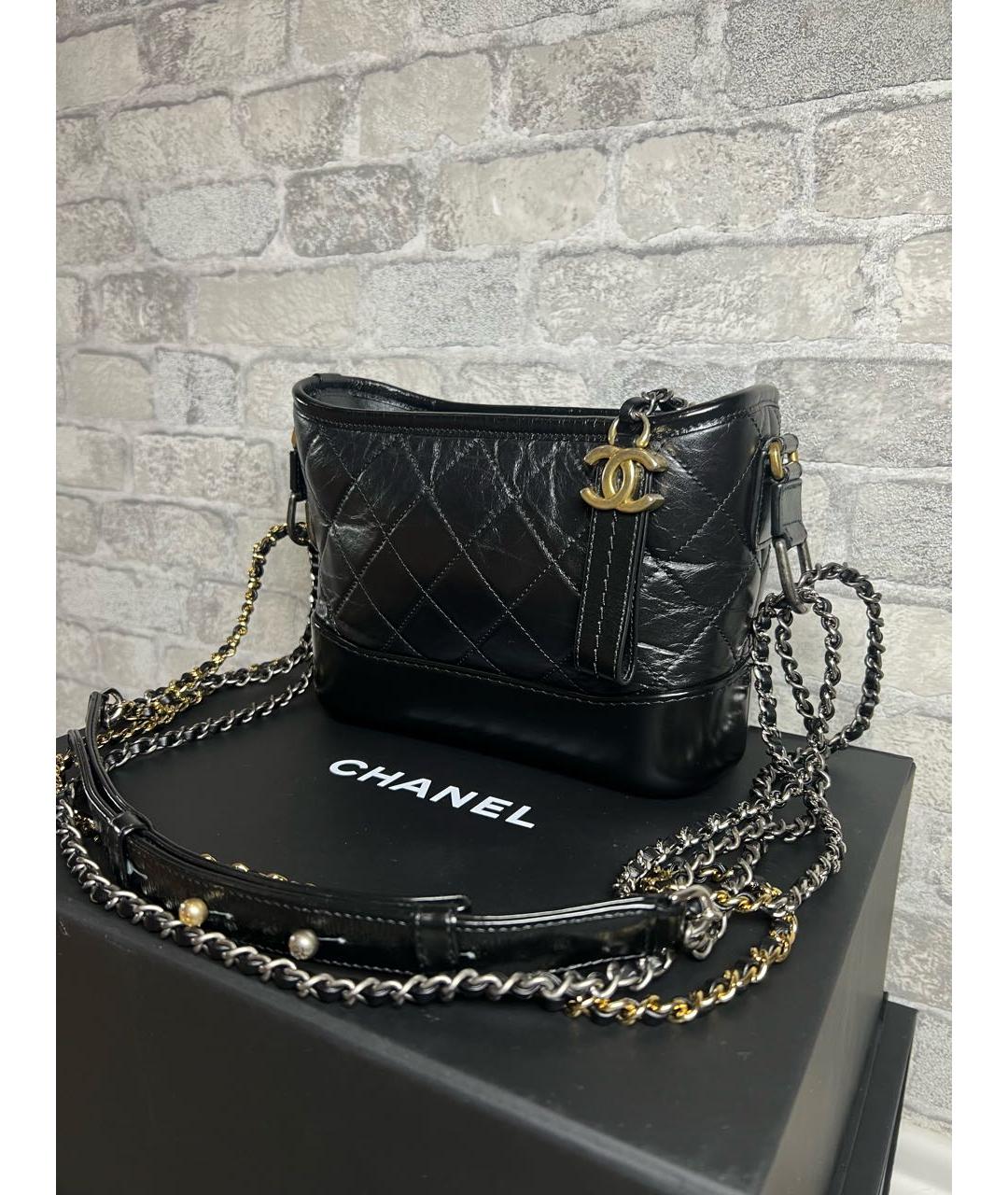 CHANEL Черная кожаная сумка через плечо, фото 2