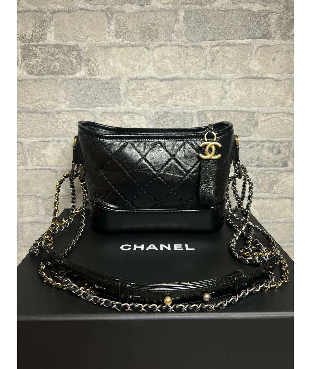 CHANEL Черная кожаная сумка через плечо, фото 9