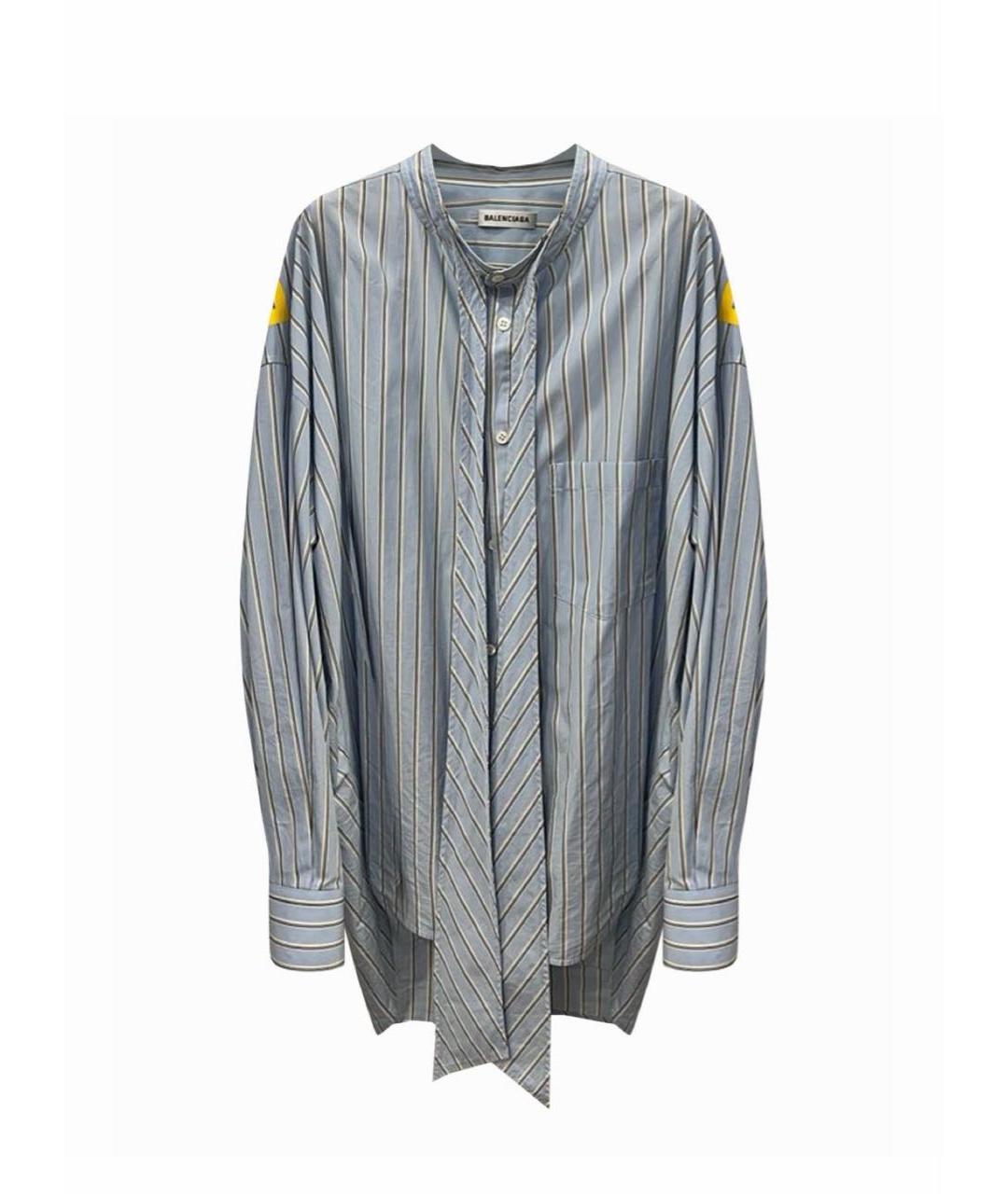 BALENCIAGA Голубая хлопковая рубашка, фото 1