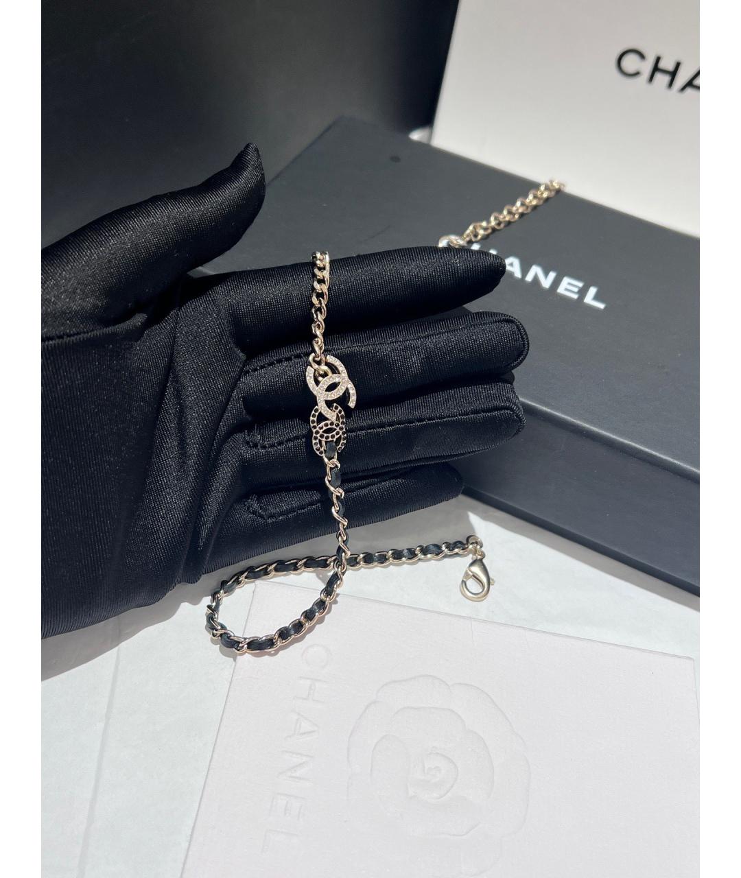 CHANEL Золотое металлическое колье, фото 4