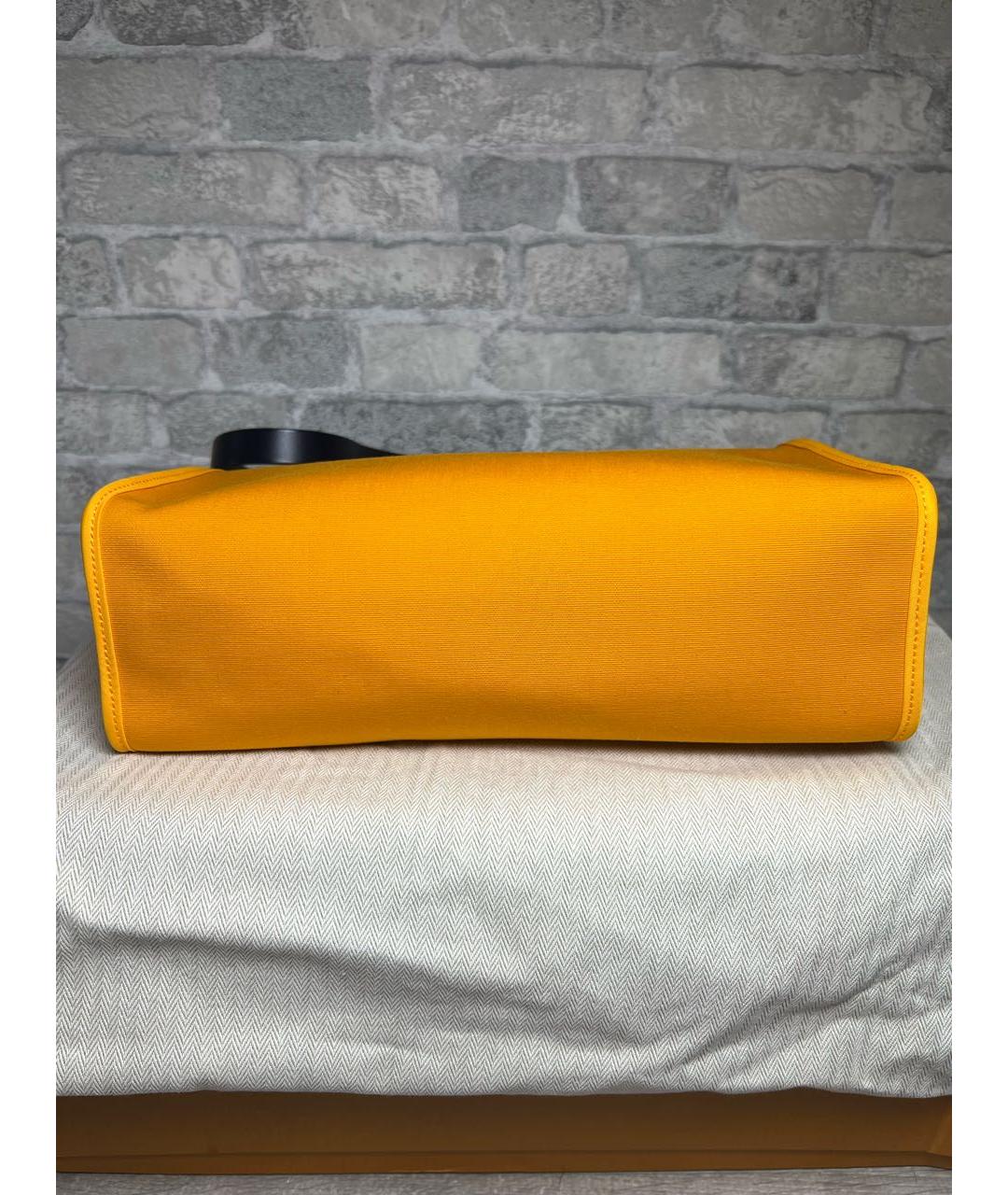 HERMES Желтая кожаная сумка через плечо, фото 6