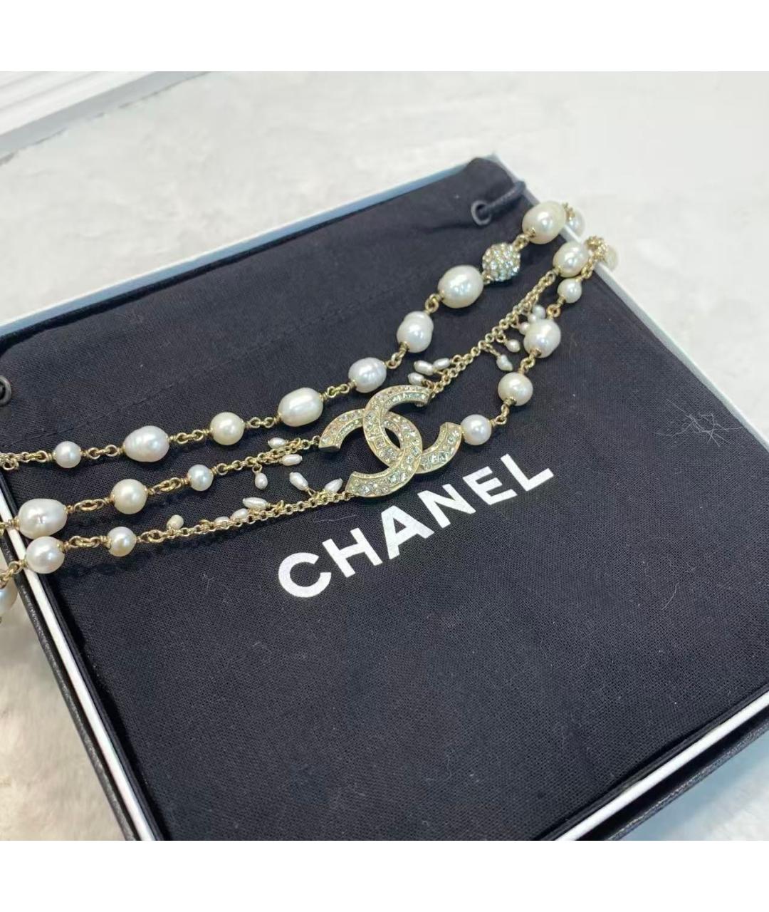 CHANEL Золотое металлическое колье, фото 8
