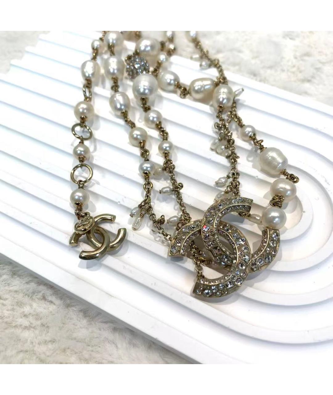 CHANEL Золотое металлическое колье, фото 4