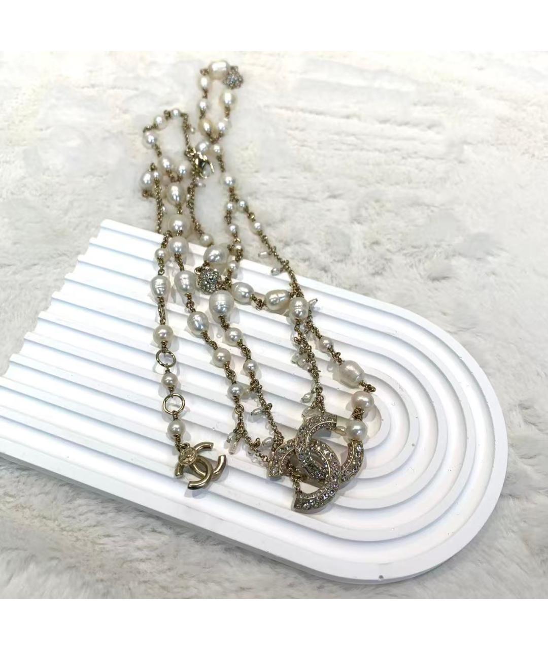 CHANEL Золотое металлическое колье, фото 3