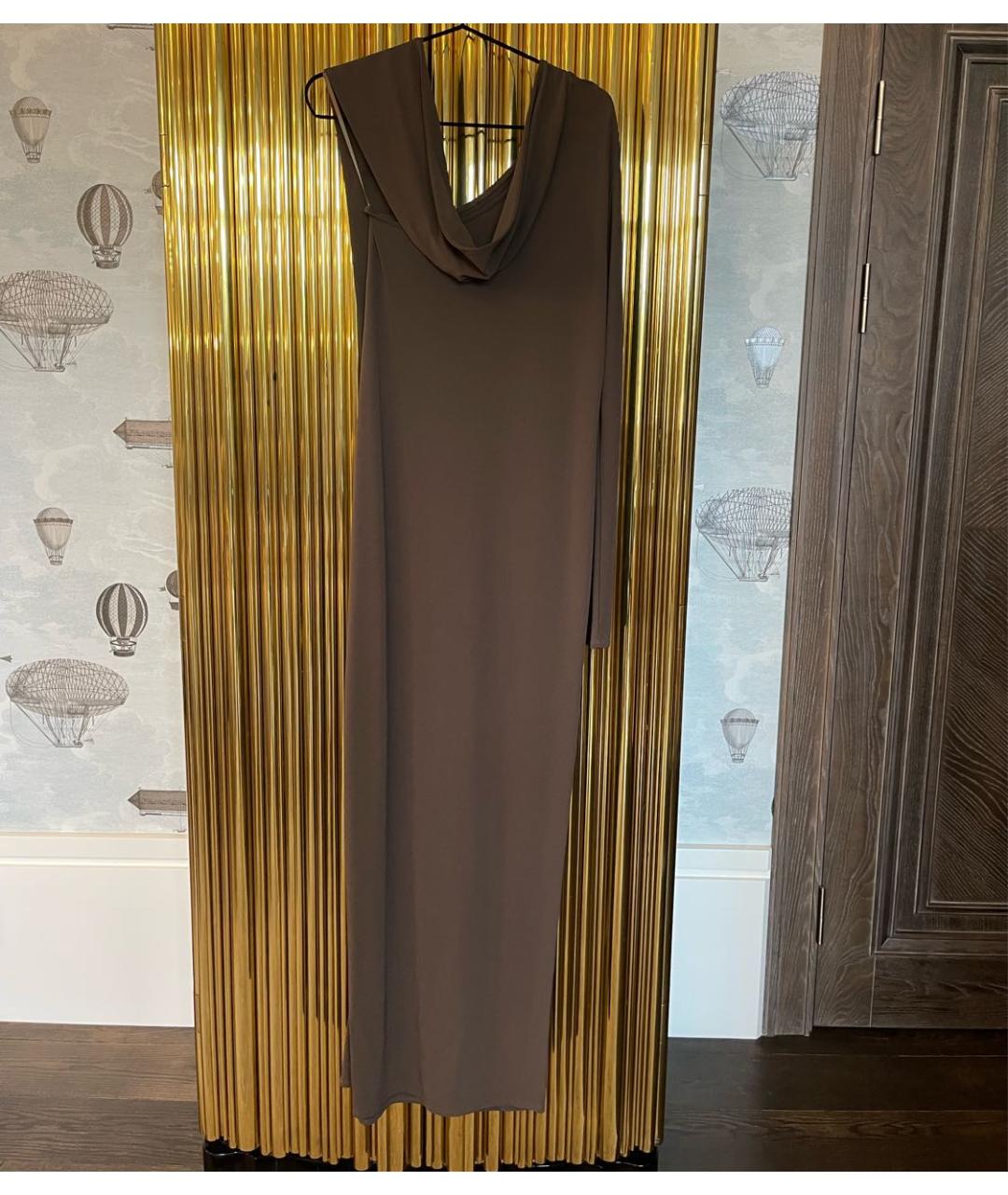 12 STOREEZ Коричневое вискозное вечернее платье, фото 2