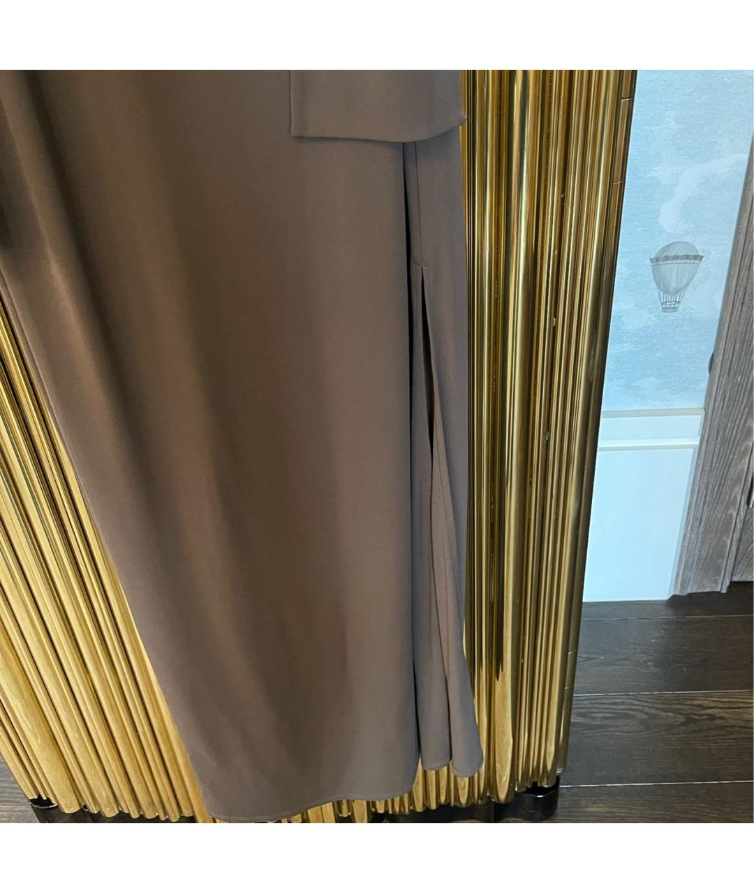 12 STOREEZ Коричневое вискозное вечернее платье, фото 4