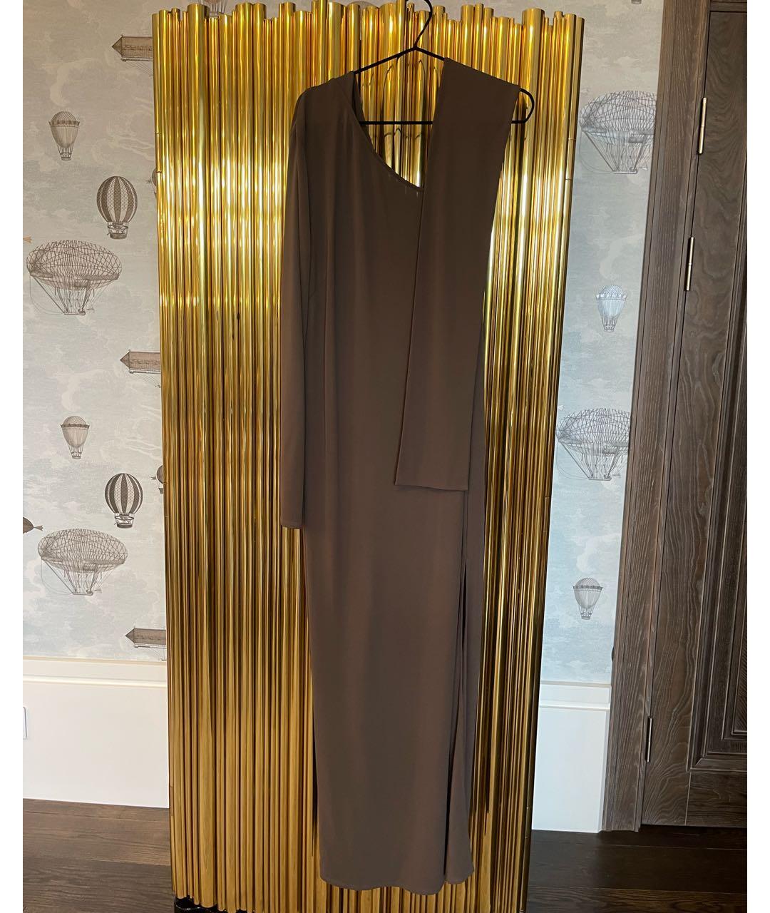 12 STOREEZ Коричневое вискозное вечернее платье, фото 5