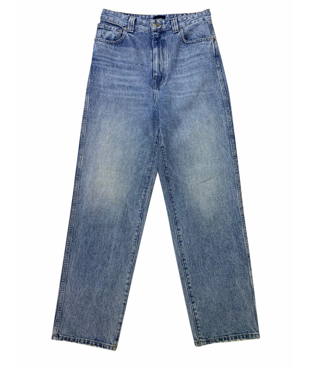 KHAITE Голубые хлопковые прямые джинсы, фото 1