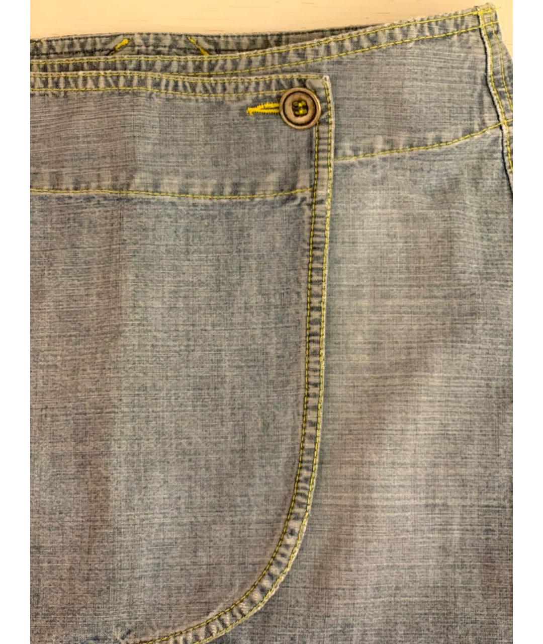 ARMANI JEANS Голубая деним юбка мини, фото 4