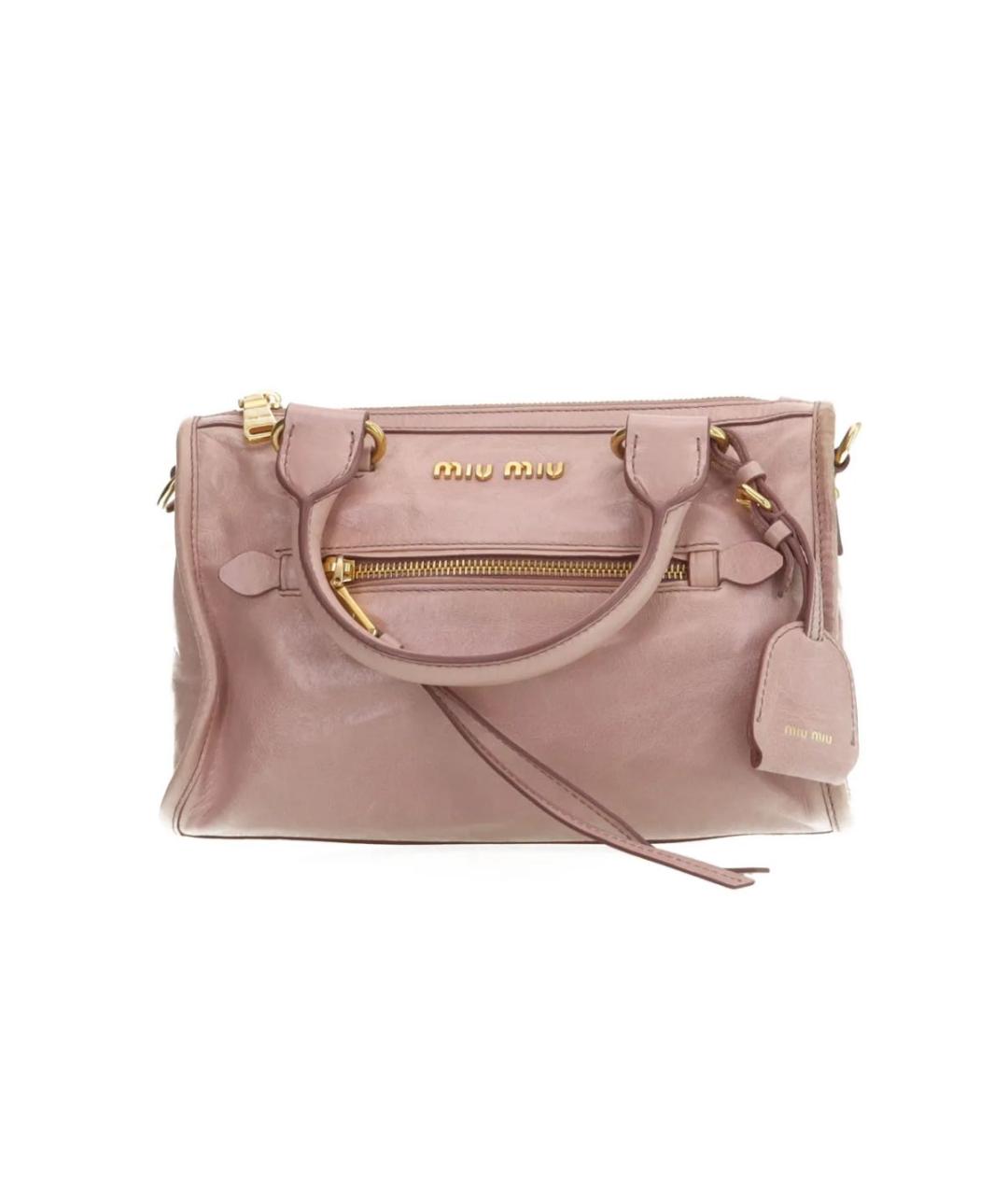 MIU MIU Розовая сумка с короткими ручками, фото 2