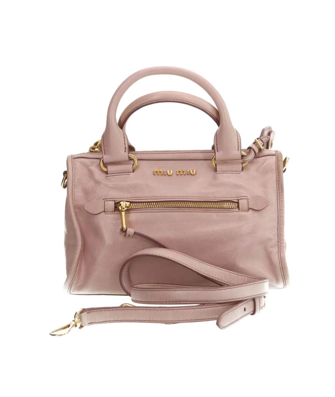 MIU MIU Розовая сумка с короткими ручками, фото 6