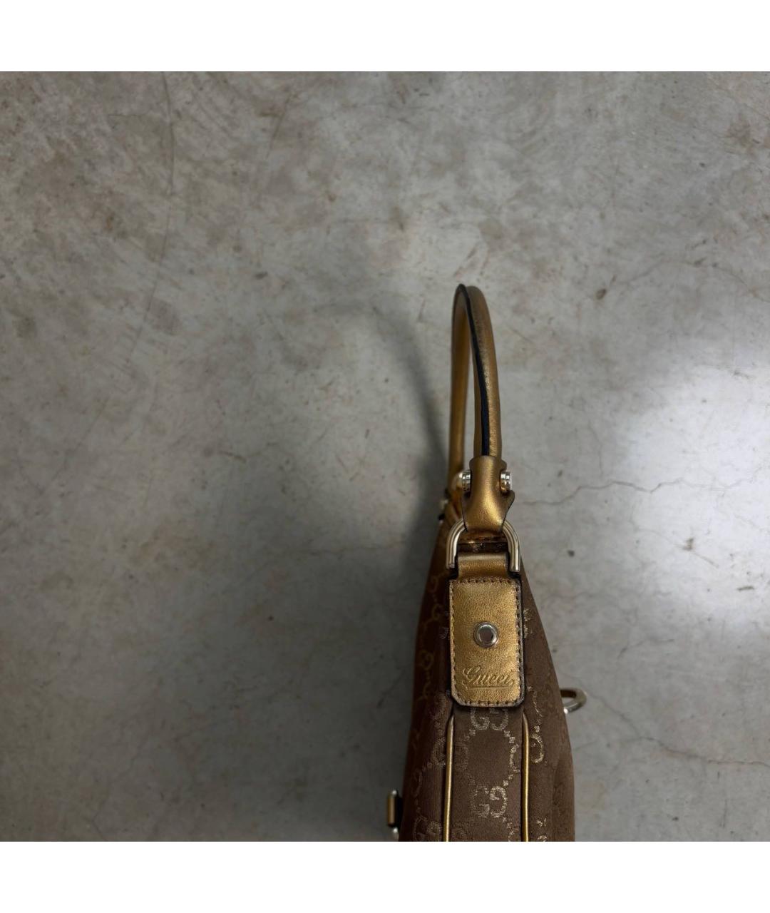 GUCCI Коричневая кожаная сумка тоут, фото 5