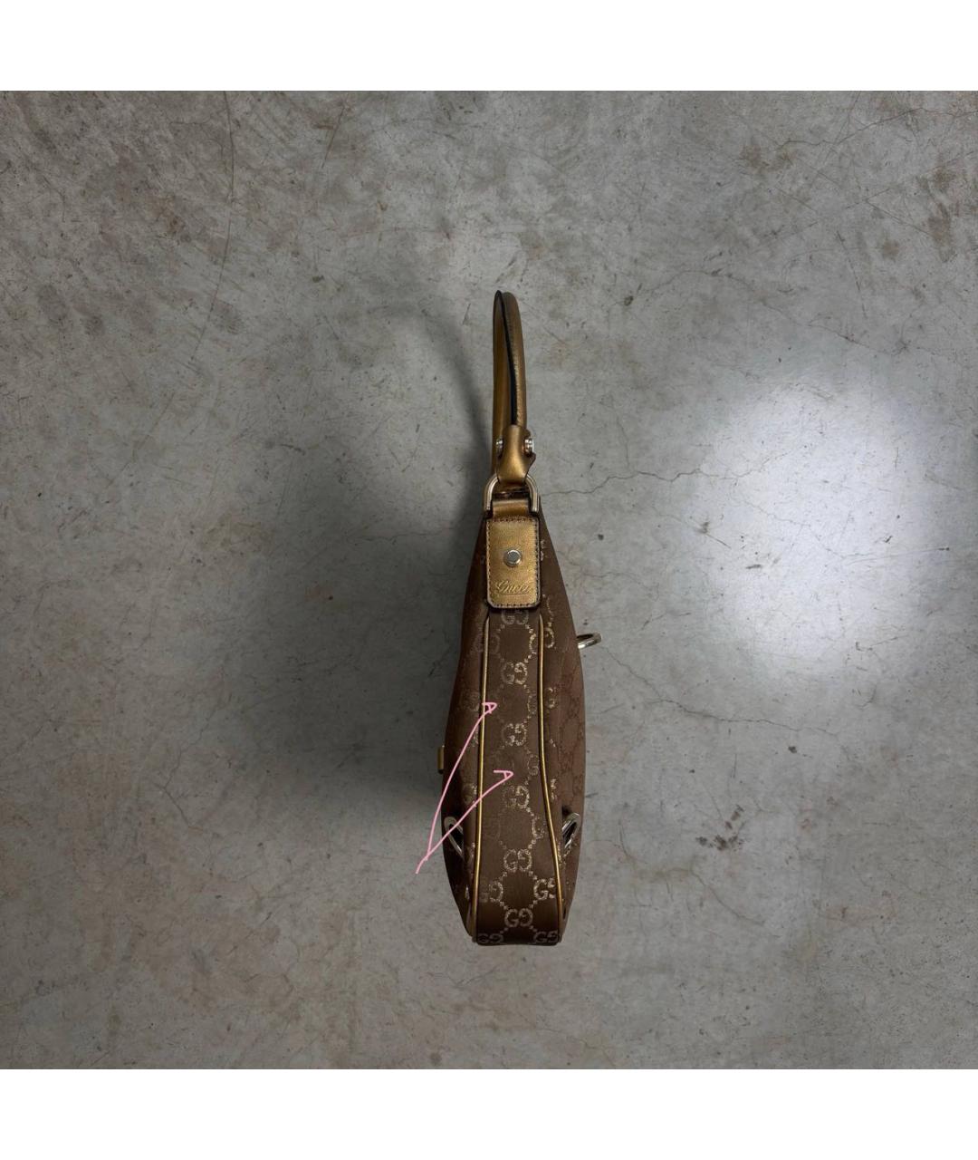 GUCCI Коричневая кожаная сумка тоут, фото 7