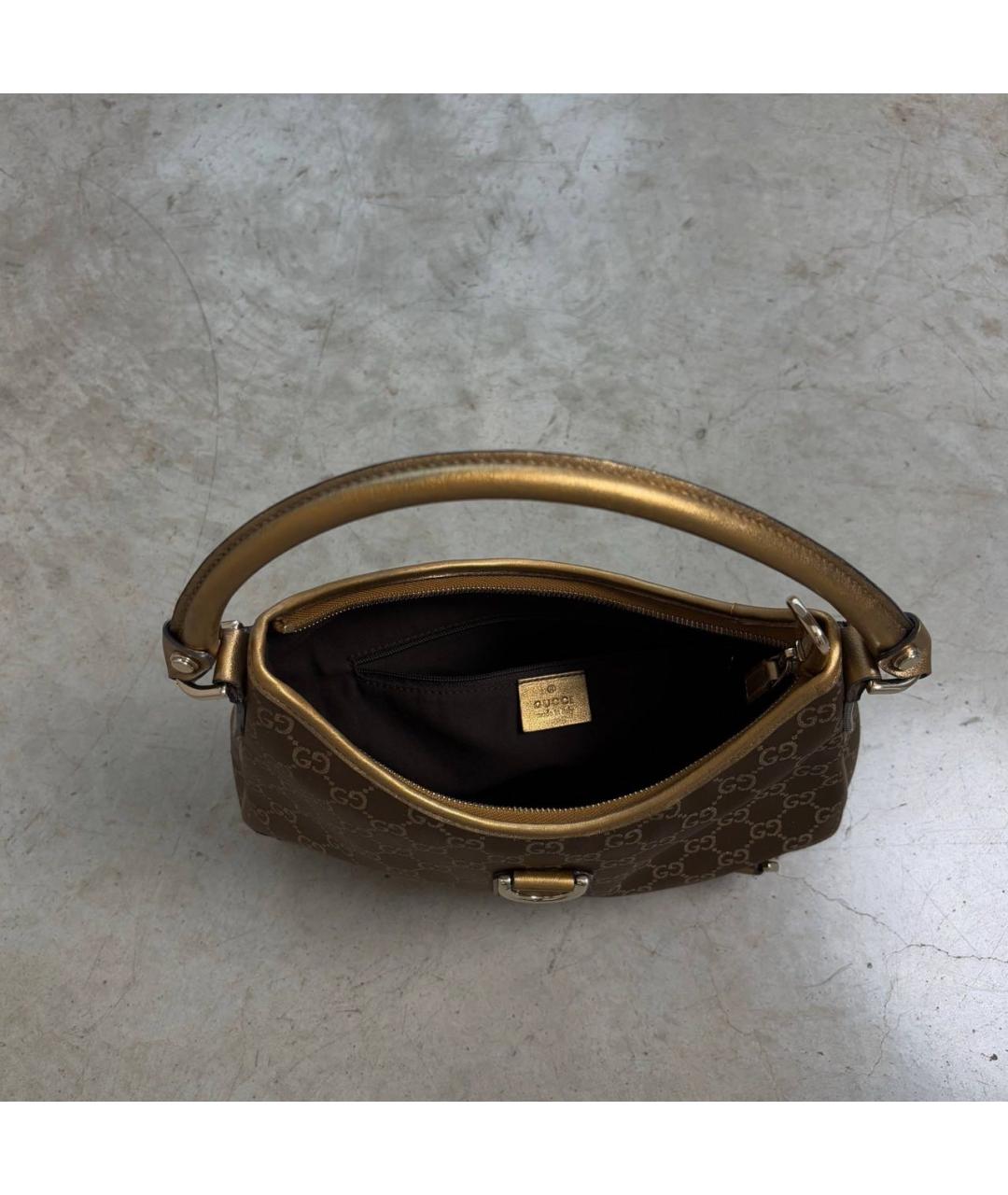 GUCCI Коричневая кожаная сумка тоут, фото 6