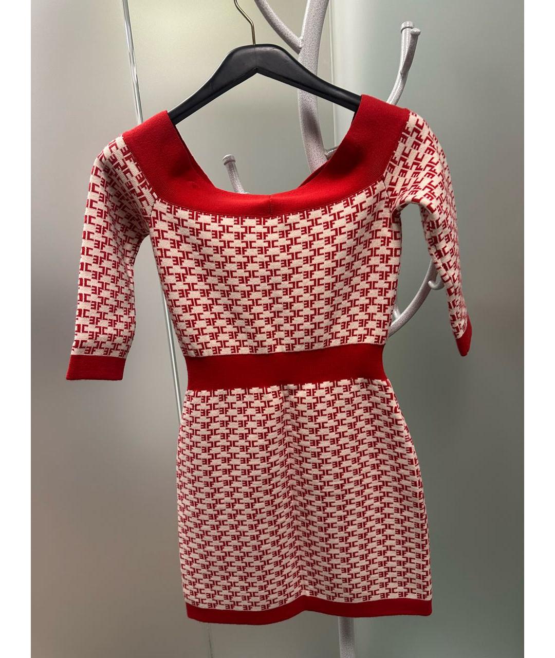 ELISABETTA FRANCHI Красное повседневное платье, фото 2