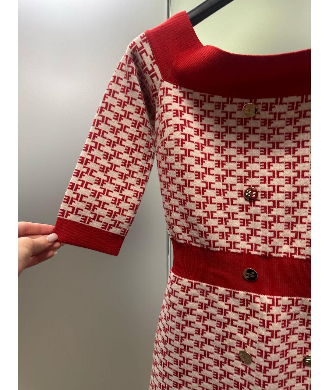 ELISABETTA FRANCHI Красное повседневное платье, фото 3