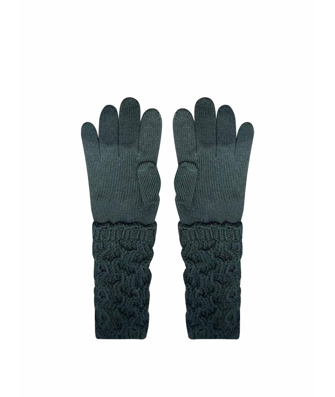 MONCLER Зеленые перчатки, фото 1