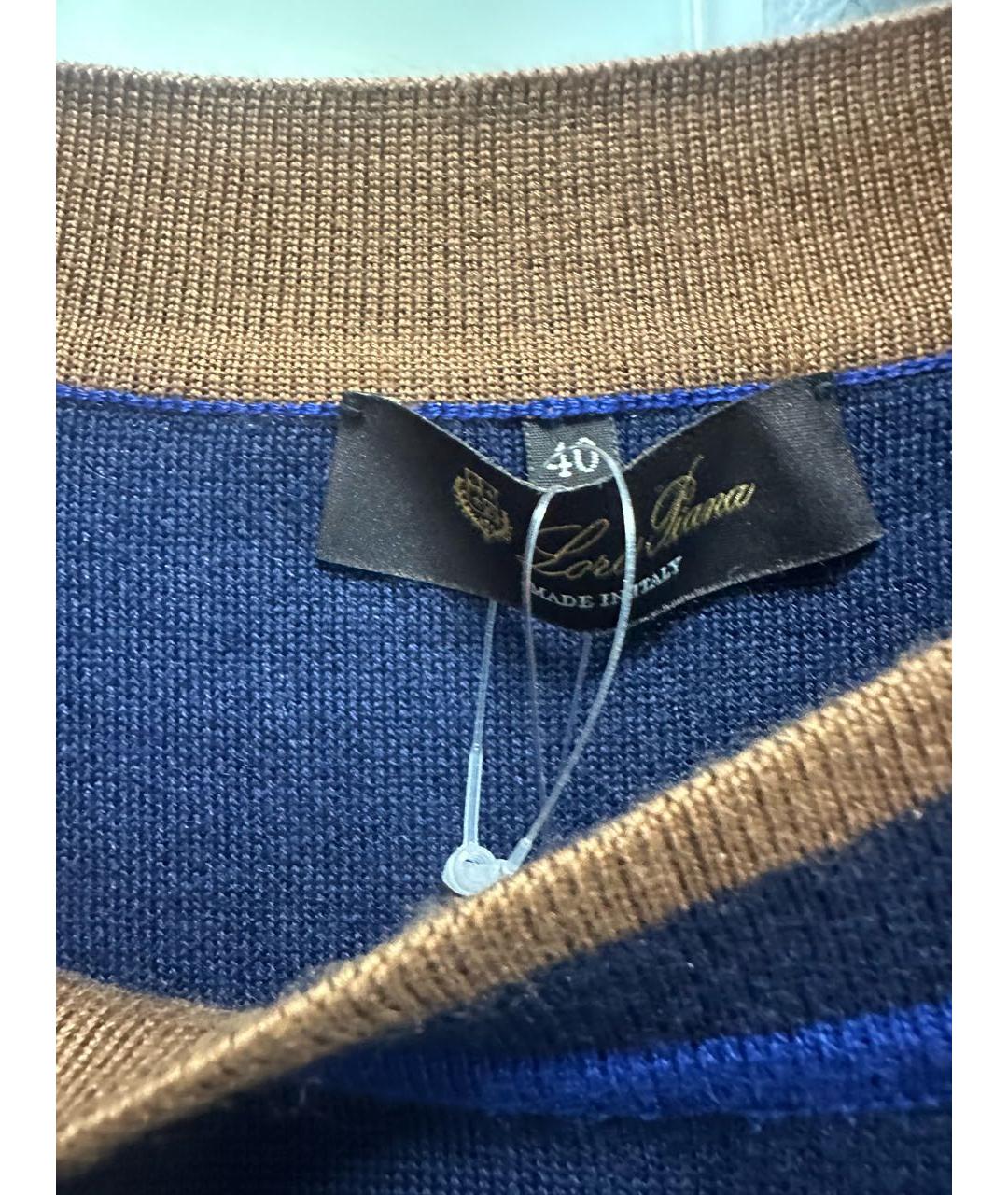 LORO PIANA Синее повседневное платье, фото 3